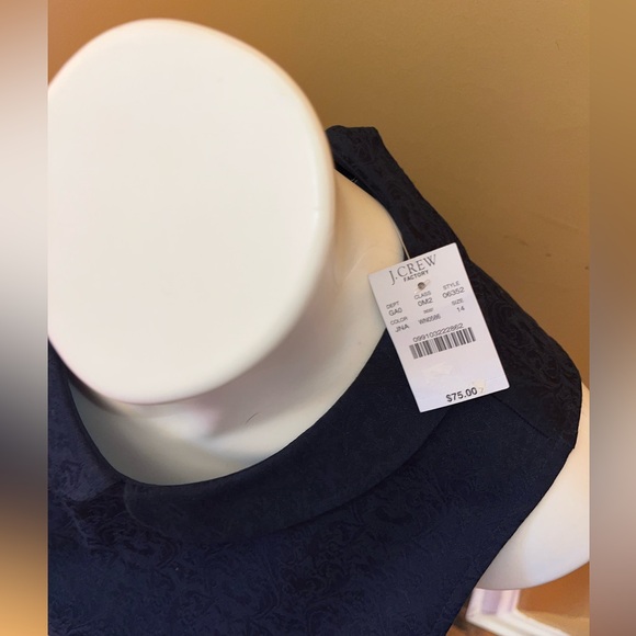 J. CREW NAVY PEPLUM TOP - Picture 6 of 7